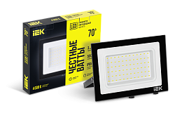 Прожектор светодиодный СДО 06-70 IP65 4000К черный IEK LPDO601-070-40-K02