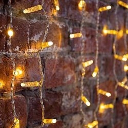 Гирлянда светодиодная Занавес 2х1,5м 300 LED ТЕПЛЫЙ БЕЛЫЙ прозрачный ПВХ IP65 эффект мерцания 230В нужен блок 303-500-1 NEON-NIGHT 235-316