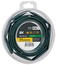 Трубка термоусадочная ТТУ нг-LS 4/2 зеленая (2м/упак) IEK UDR12-004-002-002-K06-T