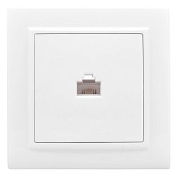 Минск Розетка RJ-45 1-местная СП белая EKF ERK01-035-10