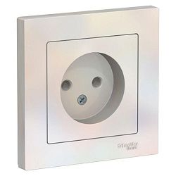 Розетка 1-м СП AtlasDesign 16А IP20 без заземл. в сборе жемчуж. SE ATN000440 1240281