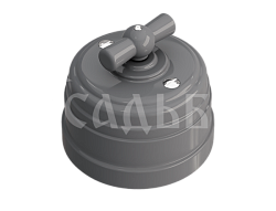 Выключатель ретро пластиковый поворотный на два положения, для включения из 2х мест (1-клавишный пр GE30404-07