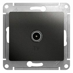 Розетка телевизионная проходная TV 1-м СП Glossa 4дБ механизм антрацит SE GSL000792 400329