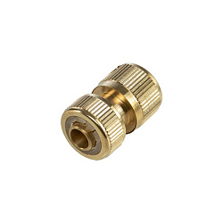 Коннектор для шланга латунный, быстросъемный, 1/2", с аквастопом ЧЕТЫРЕ СЕЗОНА 62-0279