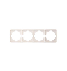 Рамка ROUND 4-постовая перламутр KRANZ KR-78-0754-1