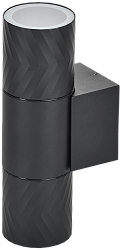 LIGHTING Светильник уличный 5108 настенный под лампу 2хGU10 IP65 черный IEK LT-UBU0-5108-GU10-2-K02