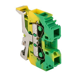 Колодка клеммная пружинная JXB-S-6 41А земля EKF plc-jxb-s-6pe