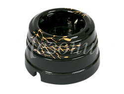 Розетка ретро фарфоровая, двухполюсная, с заземляющим контактом, коллекция "ИМПЕРАТОРСКАЯ" , цвет -  GE70301-05C