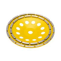 Чашка алмазная шлифовальная, двухрядная, 230х22,2мм KRANZ KR-90-0254