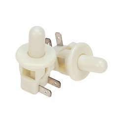 Выключатель-кнопка 250V 2.5А (2с) ON-(OFF) Б/Фикс белый (PBS-19С) (мебельная) REXANT 36-3020