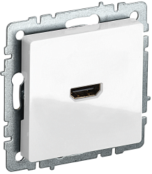 BRITE Розетка HDMI РHDMI-0-БрБ белый IEK BR-H10-K01