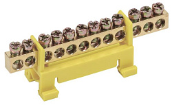 Шина PE "земля" на DIN-изоляторе типа "Стойка" ШНИ-6х9-12-С-Ж IEK YNN10-69-12P-K05