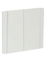 FORTE&PIANO Выключатель 2-клавишный 10А FP205 белый IEK FP-V20-0-10-1-K01