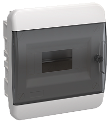 TEKFOR Корпус пластиковый ЩРВ-П-8 IP41 черная прозрачная дверь IEK TF5-KP12-V-08-41-K01-K03