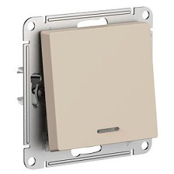Переключатель 1-кл. AtlasDesign с подсветкой (сх.6а) 10AX механизам песочн. SE ATN001263 1712776