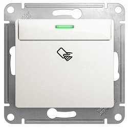 Выключатель карточный 1-кл. Glossa (сх. 6) механизм перламутр SE GSL000669 1180380