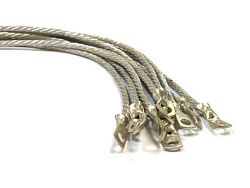 Проводник заземляющий  П-200 S= 6 мм (с двумя након.) ЗЭТАРУС zeta11215