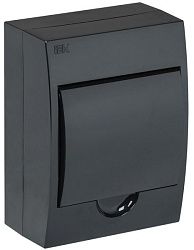 KREPTA 3 Корпус пластиковый ЩРН-П-6 IP41 черный IEK MKP12-N-06-41-K02