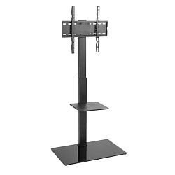 Напольная стойка с кронштейном для телевизора 32"-55", с дополнительной полкой для медиаоборудования, серия PROFI REXANT 38-0317