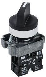 Переключатель LA167-BDF21 на 2 положения 1з черный IEK BSW20-BDF21-1-24-67-2-K02