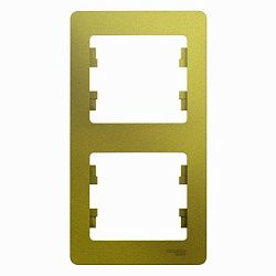 Рамка 2-м Glossa вертикал. фисташк. SE GSL001006 454342