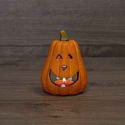 Керамический подсвечник Тыква 10х8,6х12,7 см 501-075