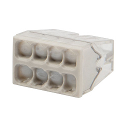 Экспресс-клемма с пастой REXANT СМК 2273-248, 8-проводная 0.5-2.5 мм², прозрачная, блистер (6 шт./уп.) 07-5230-6