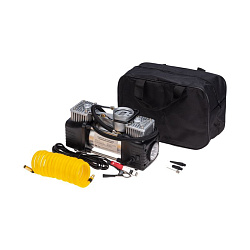 Компрессор автомобильный усиленный двухпоршневой с цифровым манометром и функцией автостоп (60л/мин, 10 АТМ) REXANT 80-0522