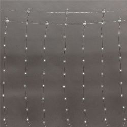 Гирлянда Светодиодный дождь из росы 3х2м, белый, USB + пульт управления, с крючками для крепления NEON-NIGHT 315-875