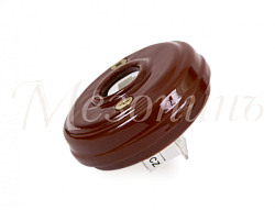 Розетка ретро компьютерная RJ45  (без подъемной рамки D70x25), цвет - коричневый, коллекция "Новая Г GE70341-04k