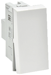 PRIMER ВК4-11-00-П Выключатель проходной одноклавишный (1 модуль) белый IEK PR-KK40D-VPO-2-1-K01