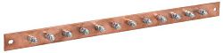 ITK Шина заземления 483х25x3мм медь ШМТ М1 12 точек подключения М6 ER-12-325-M1