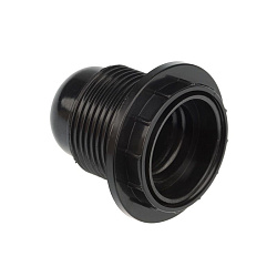 Патрон карболитовый с кольцом Е27 черный, c этикеткой REXANT 11-8816