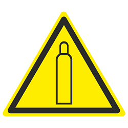 Знак наклейка W19 "Газовый баллон" (200x200x200) EKF an-w-19