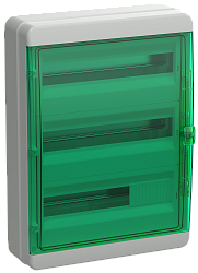TEKFOR Корпус пластиковый КМПн-54 IP65 зеленая прозрачная дверь IEK TF5-KP72-N-54-65-K03-K06