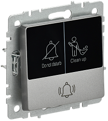 BRITE Кнопка звонка с индикацией для отелей 10А ВС10-1-9-БрС сталь IEK BR-V14-2-10-K46