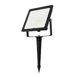 Прожектор светодиодный REXANT с пультом дистанционного управления 20 Вт, цвет свечения мультиколор (RGB) + опора на грунте 605-100 605-011promo