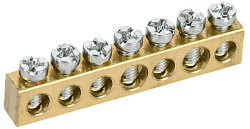 TEKFOR Шина нулевая сечение 6х9 7 отверстий IEK TF-KP00D-SN-07