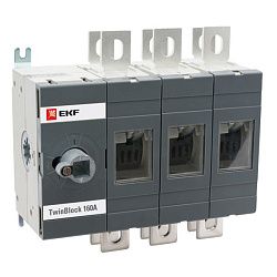Рубильник 800A 3P реверсивный без рукоятки управления TwinBlock EKF tb-s-800-3p-rev