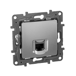 ETIKA Розетка компьютерная RJ45 категория 5Е UTP алюминий 672441