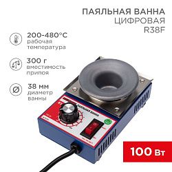 Паяльная ванна, модель R38F, 100Вт, ø38мм, 200-480 °C, бессвинцовая REXANT 09-9210