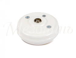 Розетка ретро TV (SAT) оконечная (без подъемной рамки, D70x25), цвет - белый, коллекция "Новая Голла GE70321-01k