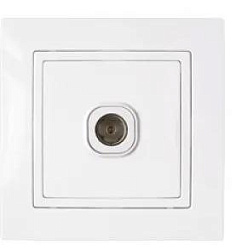 Розетка телевизионная скрытой установки (полимерный суппорт) ТР-046 1196BY