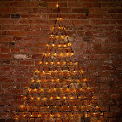 Гирлянда светодиодная Сеть треугольная 1,5х2х2м 136 LED ТЕПЛЫЙ БЕЛЫЙ черный ПВХ IP65 свечение с динамикой 230В контроллер в комплекте NEON-NIGHT 215-006