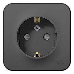 Розетка 1-м ОП Blanca 16А IP20 250В с заземл. защ. шторки с изолир. пластиной антрацит SE BLNRA011116 1210632