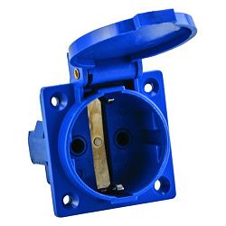 Роз. 112 панельная скрытая с крышкой 2Р+PЕ 16А 220В IP44 EKF ps-112-16-220