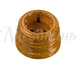 Art-Decor Розетка ретро фарфоровая двухполюсная с з/к, в компл с подъемной рамкой 16А 250В, цве GE70301-43