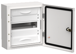TITAN 5 Корпус металлический ЩРн-12 (1х12) 335х310х140мм IP54 белый (одна дверь) IEK TI5-50-N-012-54