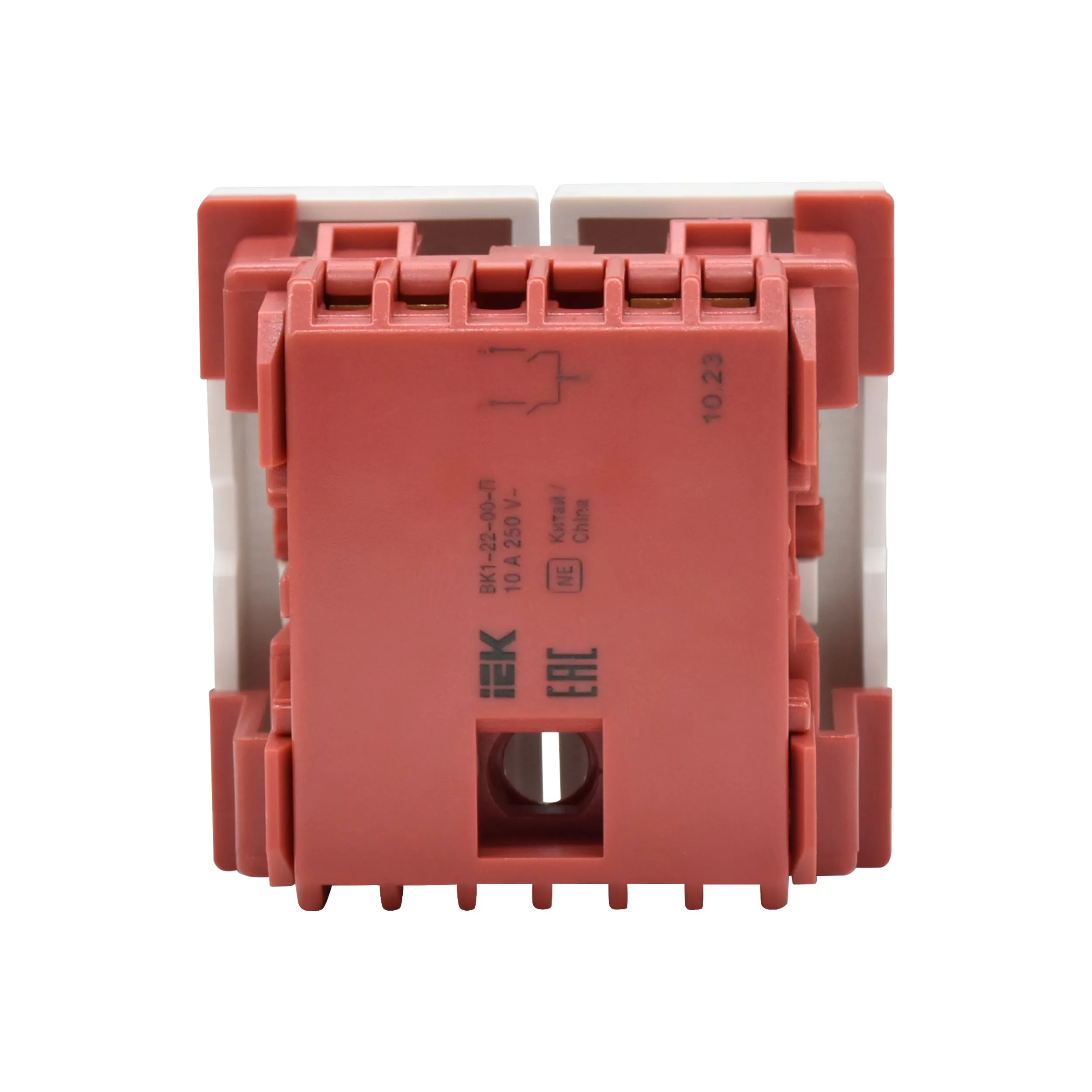 Выключатель двухклавишный ВК1-22-00-П (на 2 модуля) ПРАЙМЕР белый IEK - Фото 5