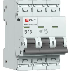Авт. выкл. 3P 13А (B) 6кА ВА 47-63N EKF PROxima M636313B